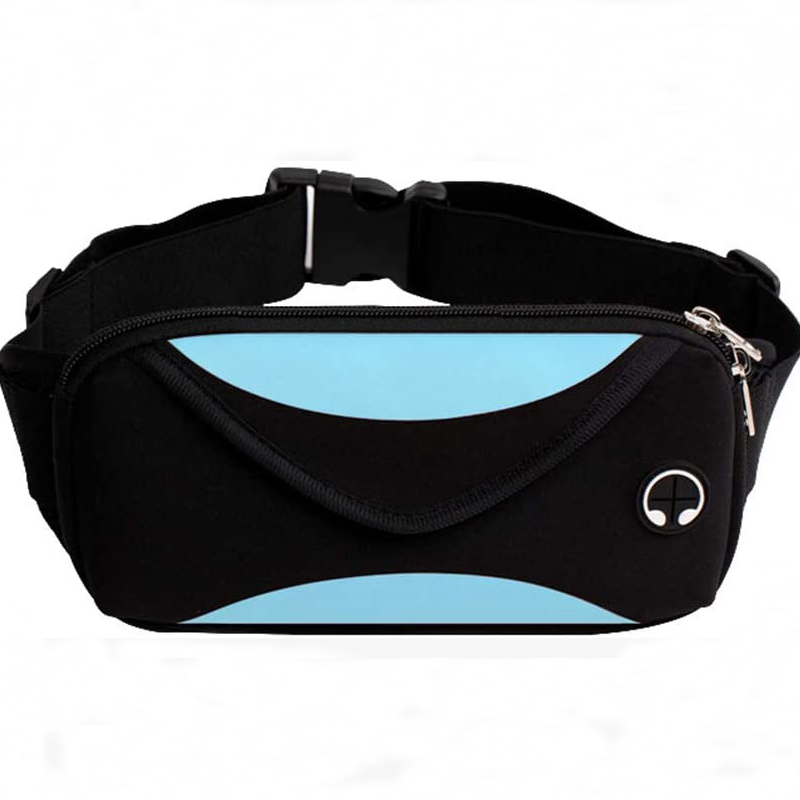 Cinturón de running ajustable de neopreno impermeable con malla de panal, bolsa de cintura multicolor