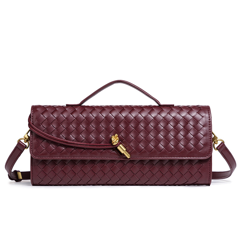 Bolsos tejidos a mano principales para mujeres, bolso de hombro, organizador de moda horizontal, bolso de mano versátil, bolso cruzado para damas