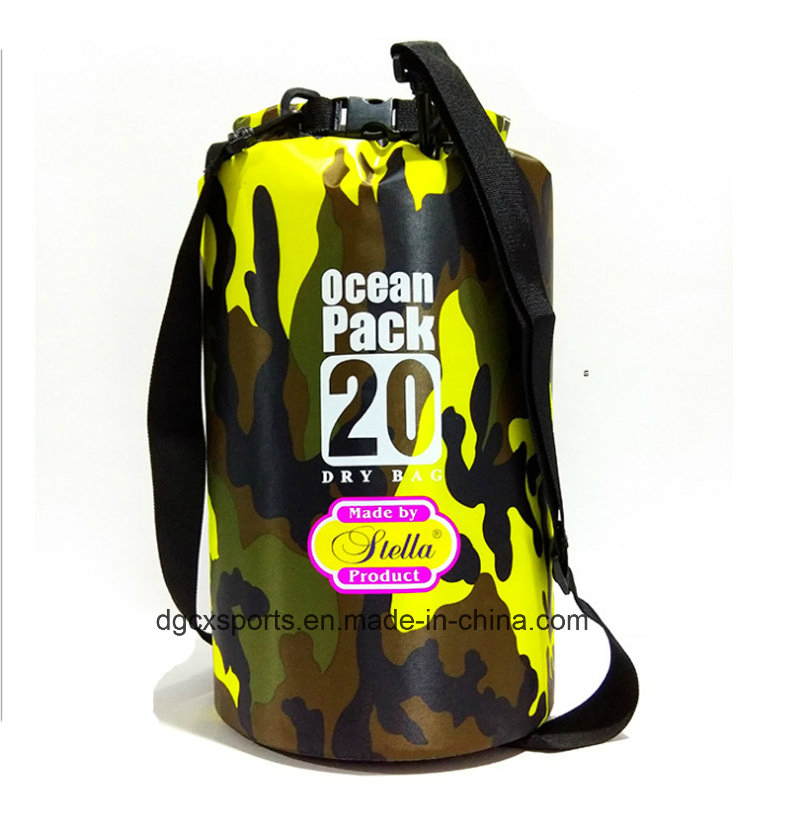 Mochila impermeable flotante de PVC para deportes al aire libre, saco seco impermeable, bolsa de duffel ligera para senderismo, bolsa seca para deportes acuáticos