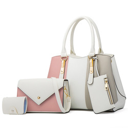 Conjunto de bolsos de imitación de cuero PU de diseño de fábrica de Guangzhou para mujeres, bolso de moda, bolso de lujo para damas