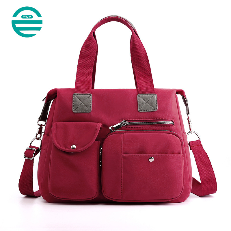 Bolsos de mano portátiles Fuliya para damas, bandolera de un solo hombro, bolsas de nylon personalizadas para mujeres de lujo