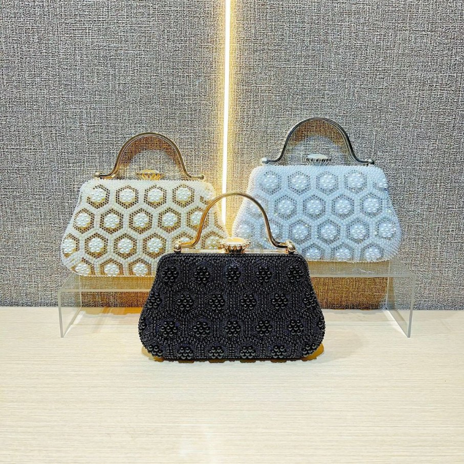 Bolso de mano de lujo para novias con brillo de diamantes, bolso elegante de cristal con strass para fiestas y bodas