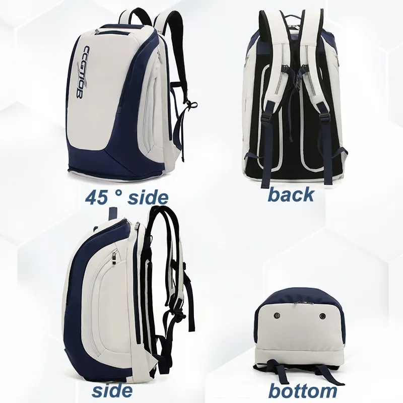 Bolsa de deporte de gran capacidad resistente al agua de alta calidad para palas de tenis y pickleball con bolsillo para zapatos
