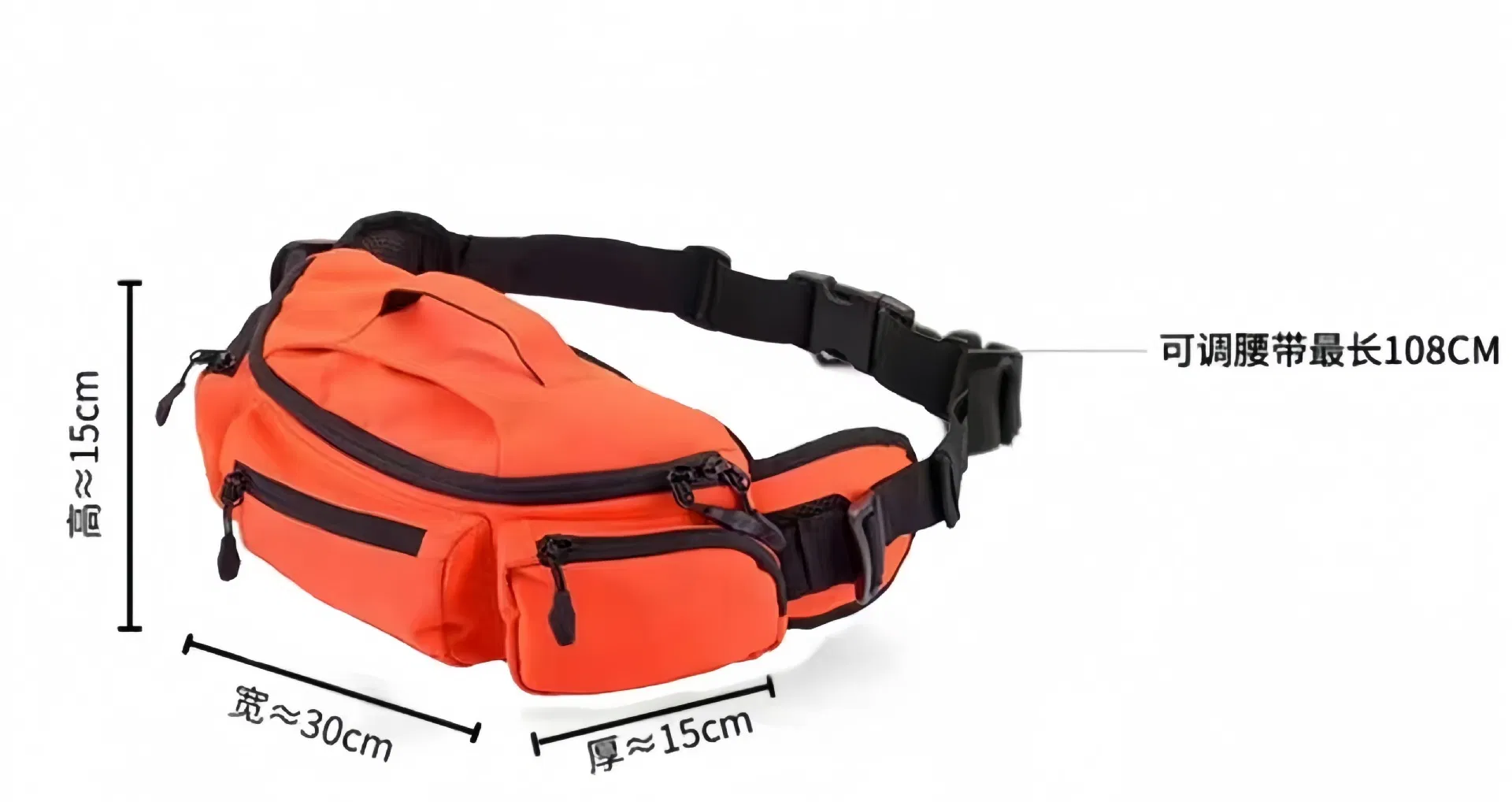 Nueva bolsa de cintura impermeable para ciclistas con gran capacidad