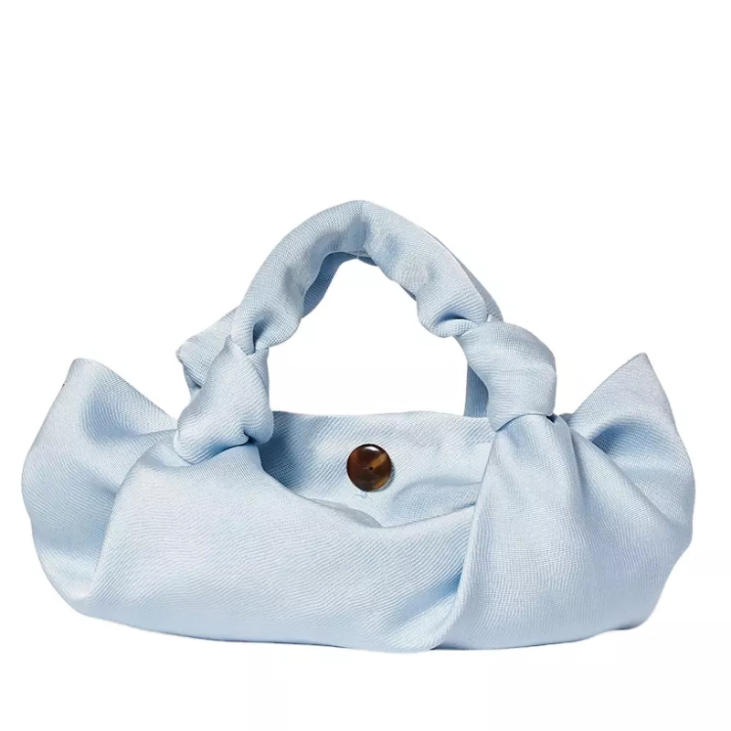 Bolsos de mano de satén plisado para mujeres, carteras de noche, diseño de lujo femenino, bolsas elegantes pequeñas para damas
