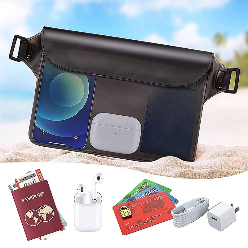 Bolsa de cintura impermeable plegable multipropósito con cierre para aventuras al aire libre
