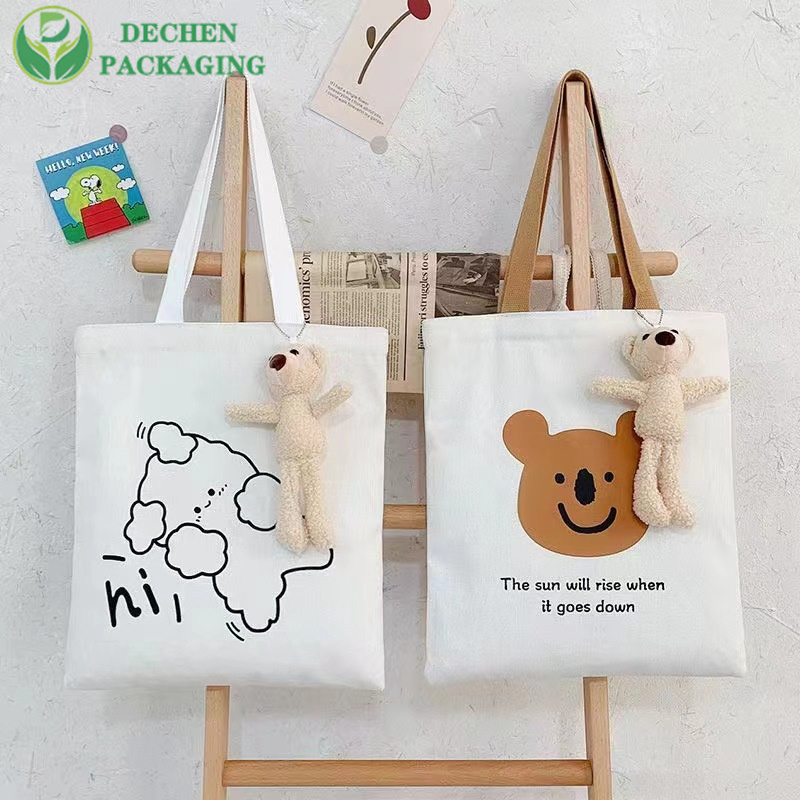 Bolsa de lona personalizada para mujeres, moda, playa, compras, hombro, damas, algodón, bolsillo, cremallera, venta al por mayor