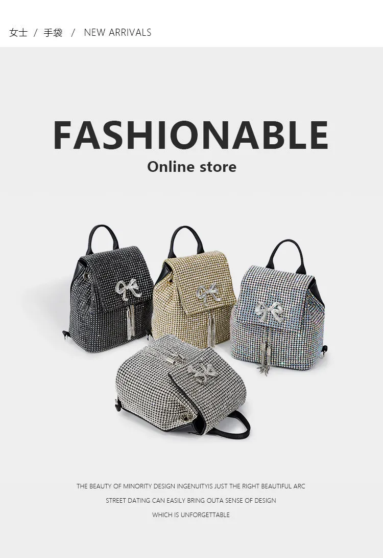 Bolso de mano de cristal