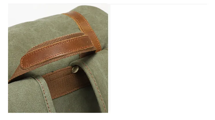 Mochila de computadora portátil de lona encerada impermeable para deportes, casual y de viaje (CY3359)