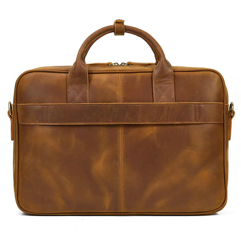 Mochila de documento con cremallera OEM/ODM, bolso de mensajero de lona para negocios, mochila para cuadernos de piloto, estuche de conferencia, funda, mochila para hombres, bolso vintage de cuero para computadora portátil