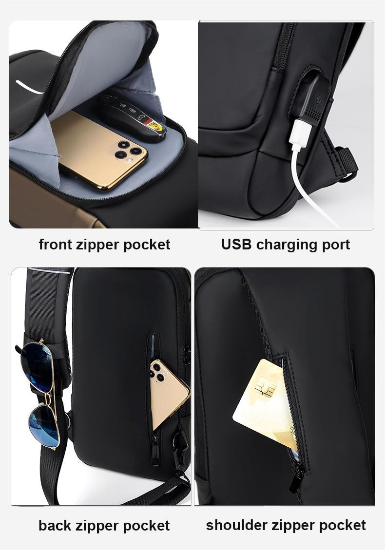 Bolso cruzado de diseñador para hombres, bolsa de mensajería para viajes al aire libre