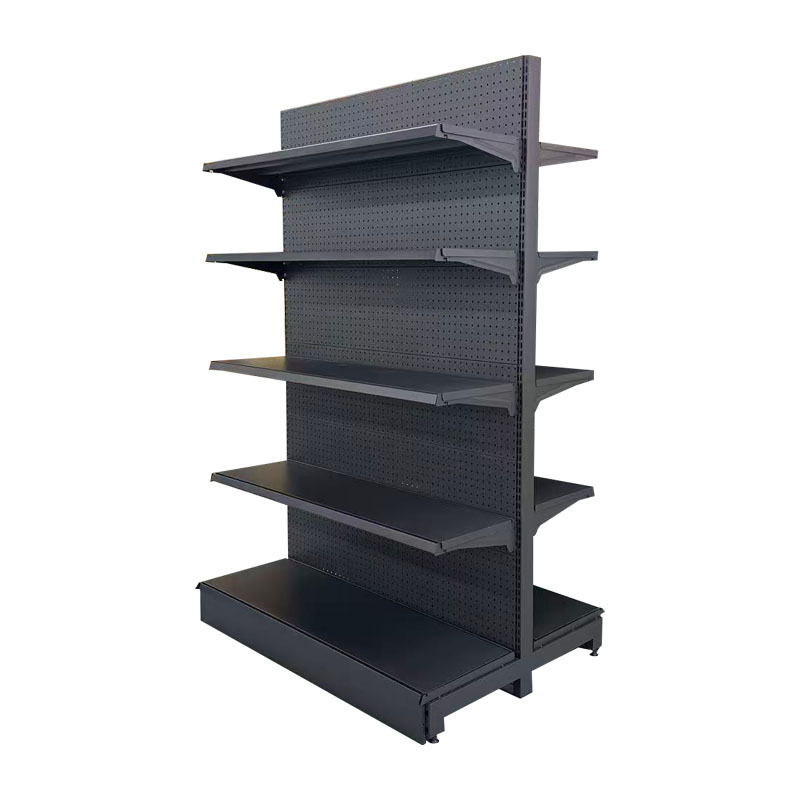 Factory Custom Supermarket Retail Display Rack Heavy-Duty Double-Sided Grocery Store Shelves Steel Convenience Store Shelving