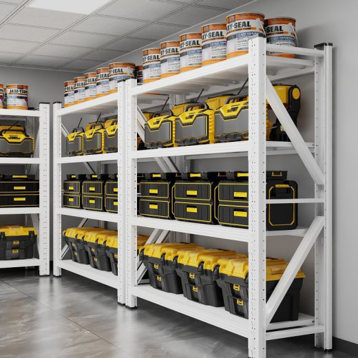 Heavy-Duty Metal Shelves 4-Layer Storage Rack Workshop Warehouse Shelves Heavy-Duty Storage Shelves Boltless Steel Shelving