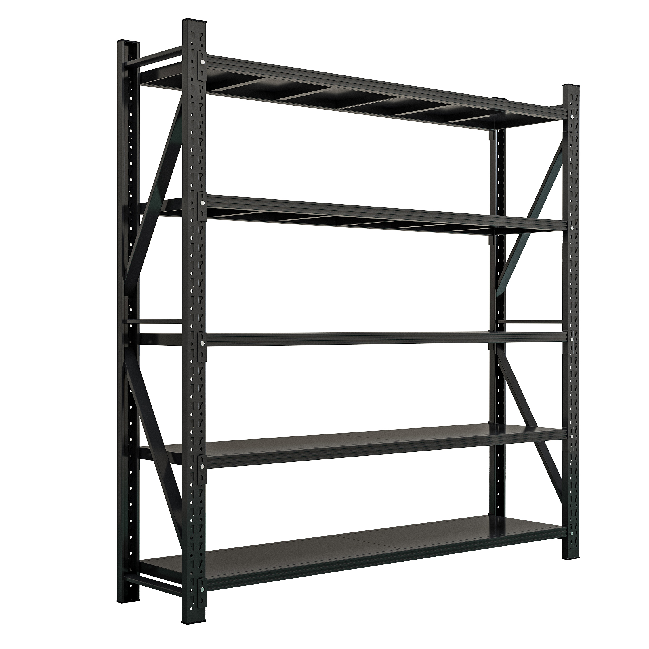 Industrial Shelving Heavy Duty 4 Steel Boltless Rack Storage Estantes Metalicos  Warehouse Stack Selective Steel Pallet Rack