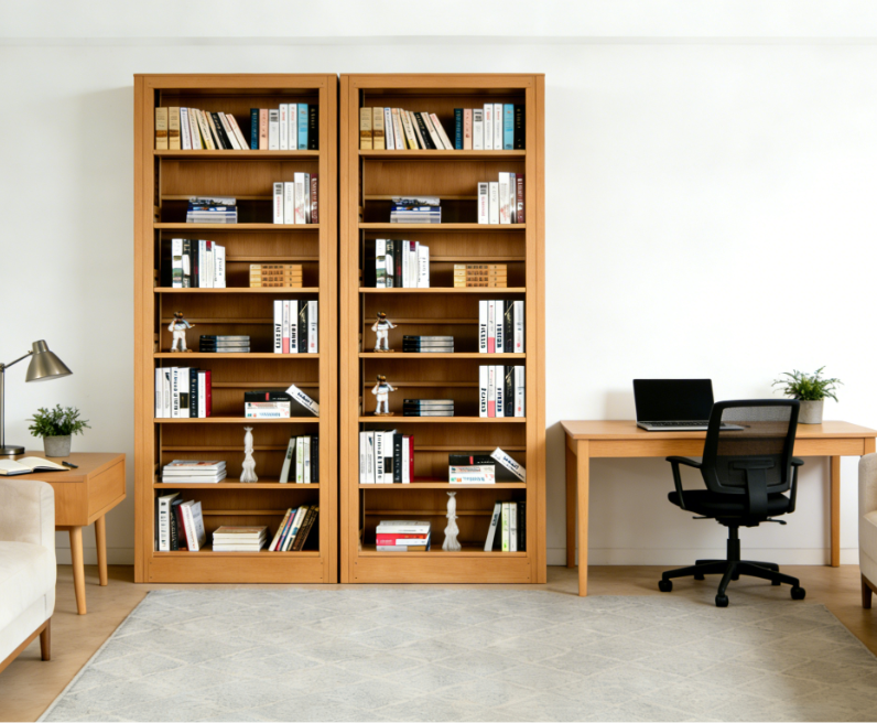 Modern Office Steel Wooden Heavy Duty Metal Book Shelves Library Book Racks for School Home Office & Hotel Use