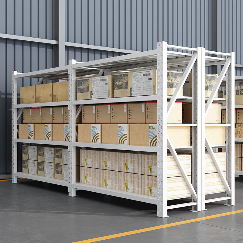 Steel Boltless Rack 200kg 300kg 500kg Metal Stacking Shelves Metal Warehouse Racking 4 Layers Warehouse Storage Metal Rack Shelf
