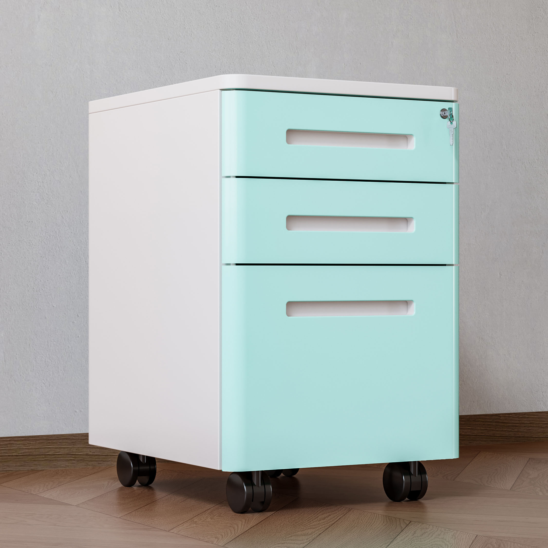 Steel Book Display Cupboard with Key Lock Multi-functional Rolling Rack Corrosion protection