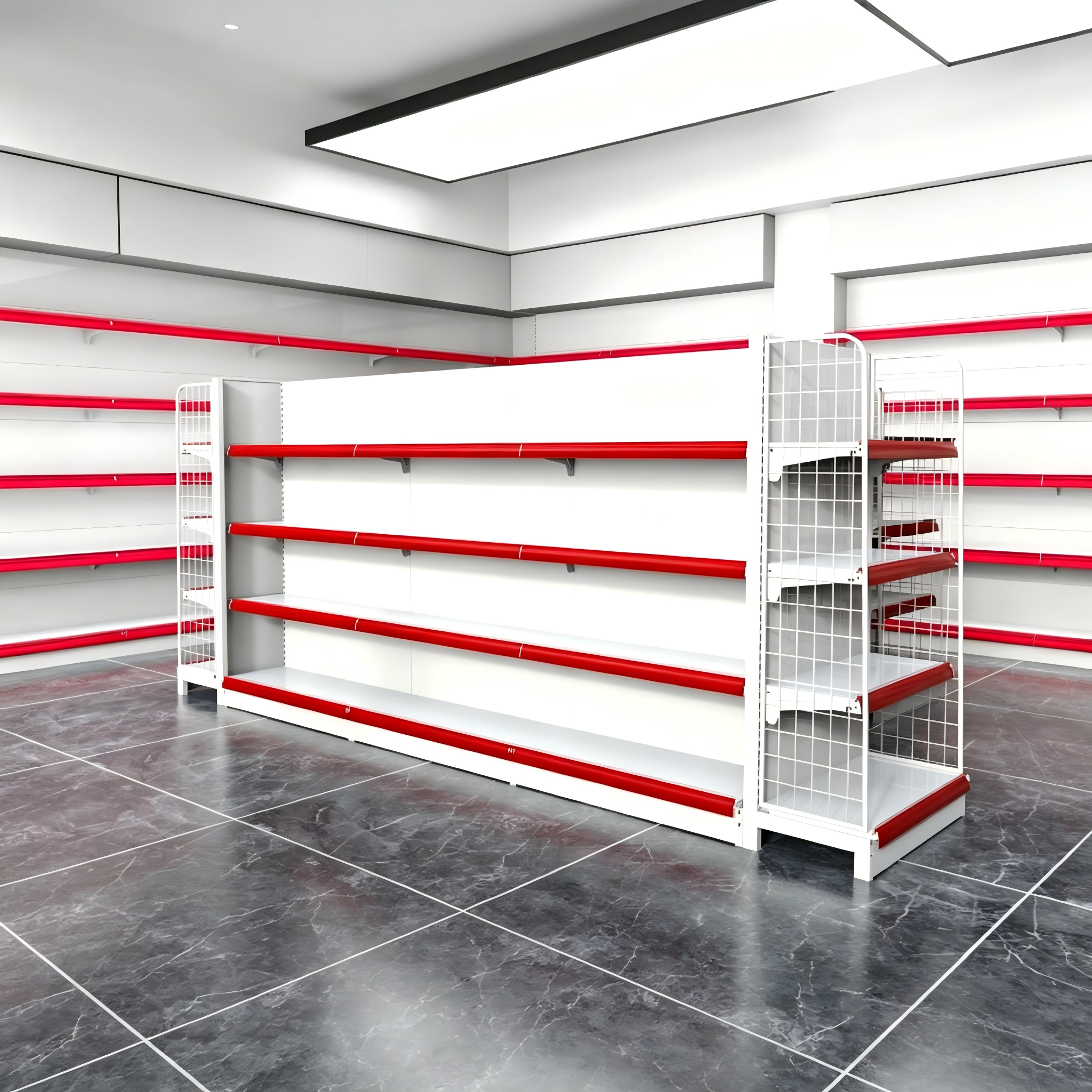 Custom Logo 4 Layers Supermarket Shelves Gondola Supermarket Equipment Shelf Chewing Gum Shelves Retail Toothbrush Display Racks