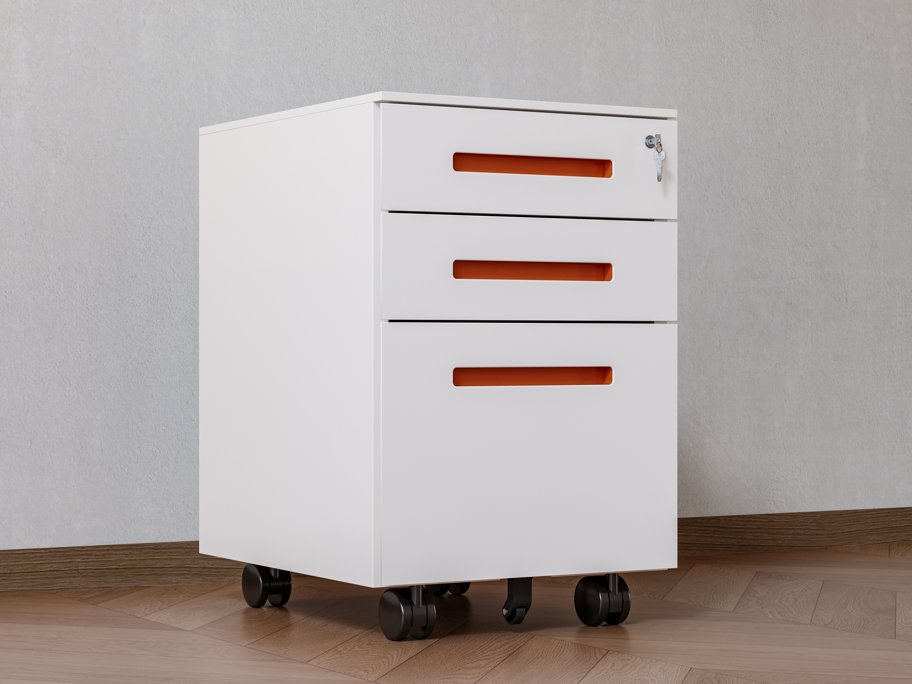 Modern Versatile Mobile Office Pedestal Steel Filing Cabinet with Efficient Storage for Organized Workspace
