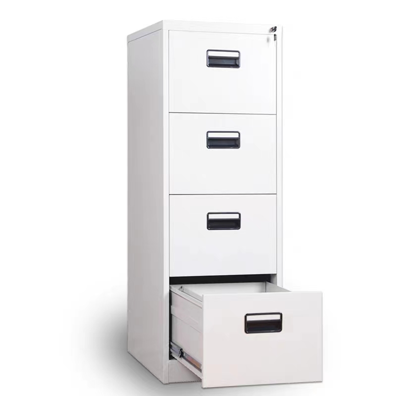 School Office Lockable White Metal 2/3/4 Drawer Card Box File Cabinet Free Combination