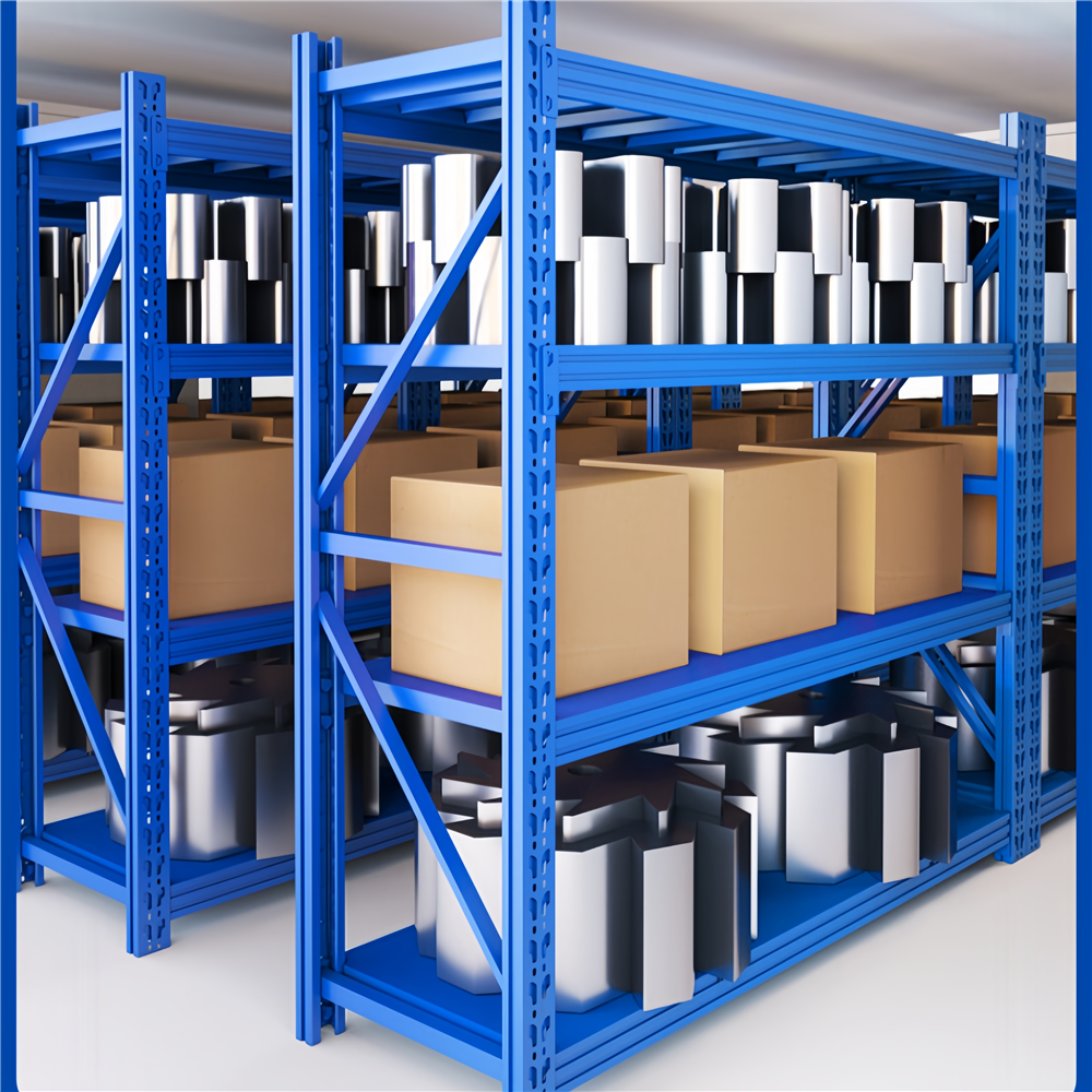 Heavy-Duty Metal Shelves 4-Layer Storage Rack Workshop Warehouse Shelves Heavy-Duty Storage Shelves Boltless Steel Shelving