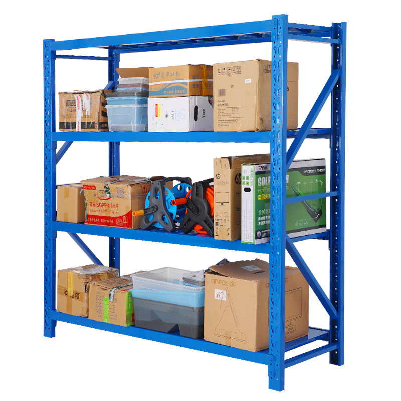 Industrial Rack Heavy Duty Metal Stacking Shelves 4 Layers Boltless Garage Storage Rack Warehouse Storage Metal Rack Shelf