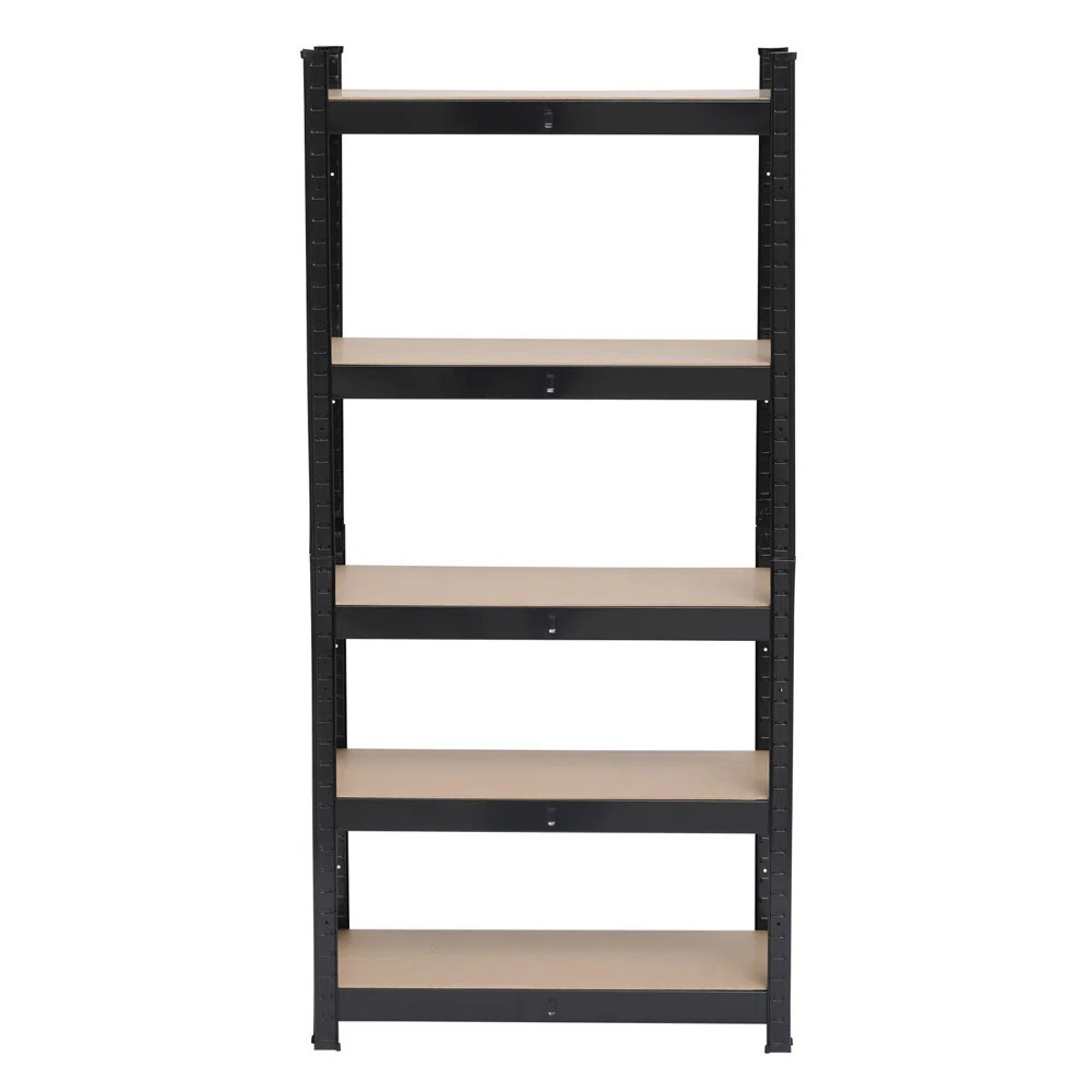 Boltless Galvanized Shelf 5 Tier Home Light Duty Racks Iron Stacking Racks Warehouse Storage Shelf Garage Steel Shelving