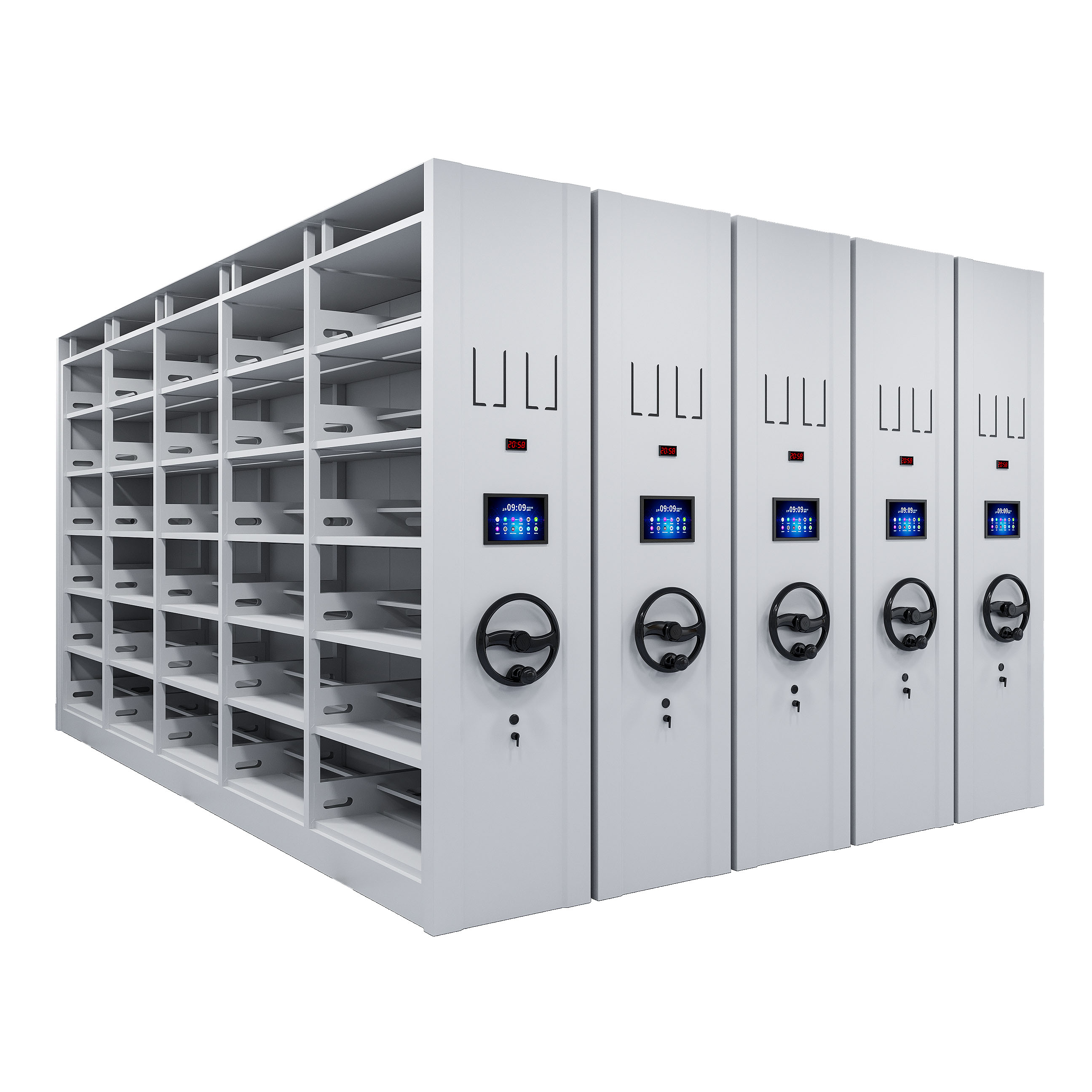 Steel Compact Shelving Office Files Mobile Racking High Density Shelving Library Steel Mobile Shelves Compact Mobile Shelving