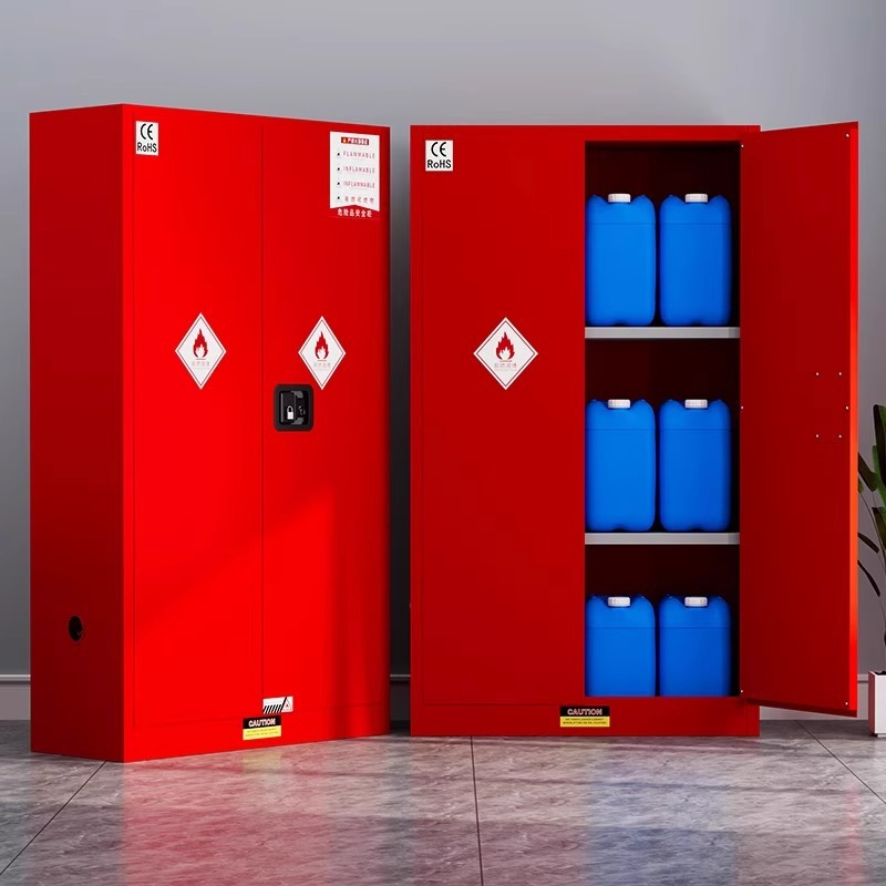 School Metal Safety Cabinets Workshop Steel Flammable Storage Cabinet Fuel and Flammable Liquids Metal Fire Proof Cabinet