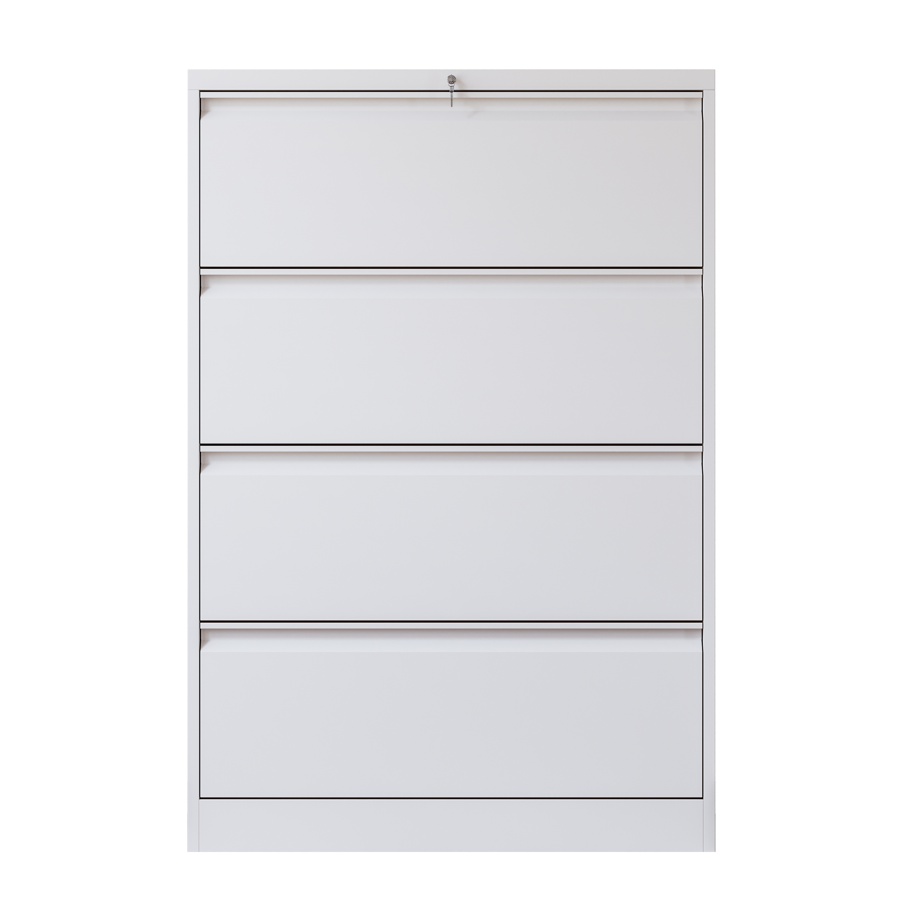 Large Storage Lockable White Metal Multiple Drawer Card Box Wide File Cabinet