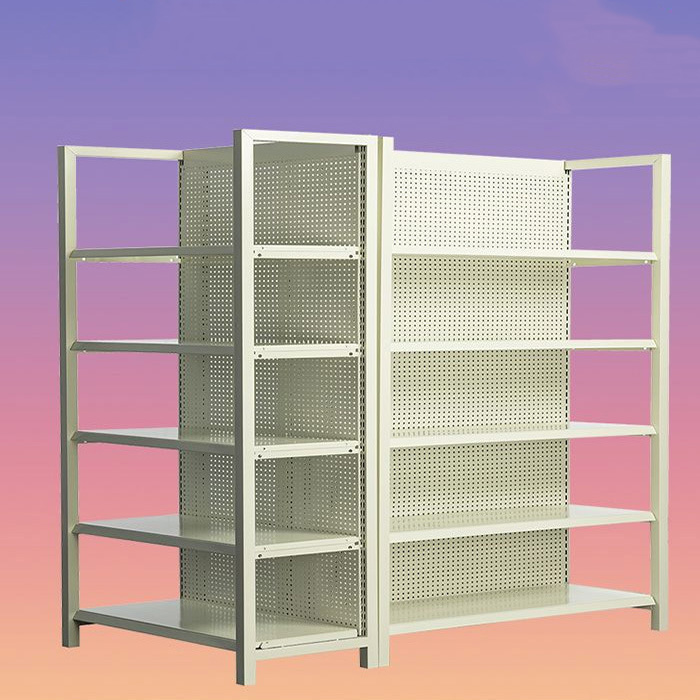 Commercial Rack Shelving Supermarket Shelves Large Supermarket Shelf Storage Shelves Shopping Mall Shelves with Enclosure Rails