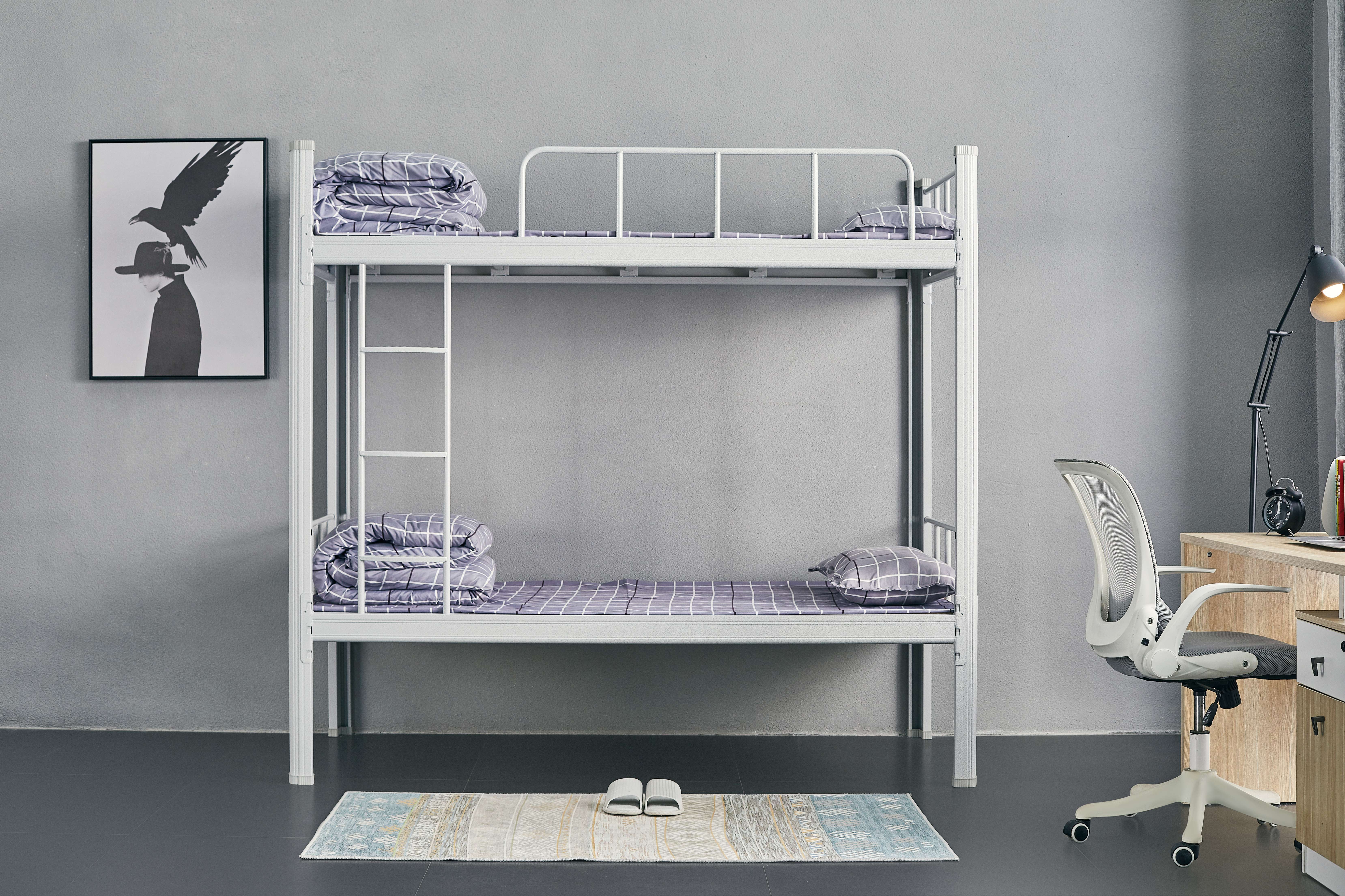 Hot Sale Modern Metal Bunk Bed Queen Twin King Size Commercial Hotel Apartment Dormitory Bed Frame