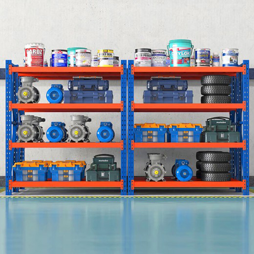 Heavy Duty Metal Shelves Metal 4 Tier Shelves Racks Boltless Steel Stacking Racks 200kg Adjustable Warehouse Storage Shelf