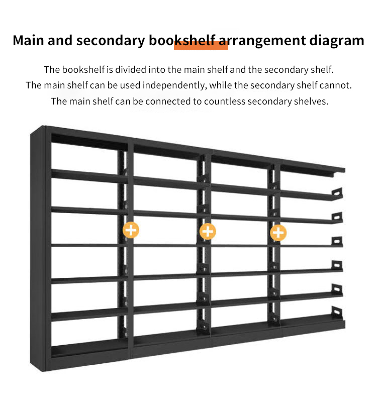 Durable Eco-Friendly Iron Library Furniture Bookshelves Modern Design for Commercial Use Schools Offices Hospitals Libraries