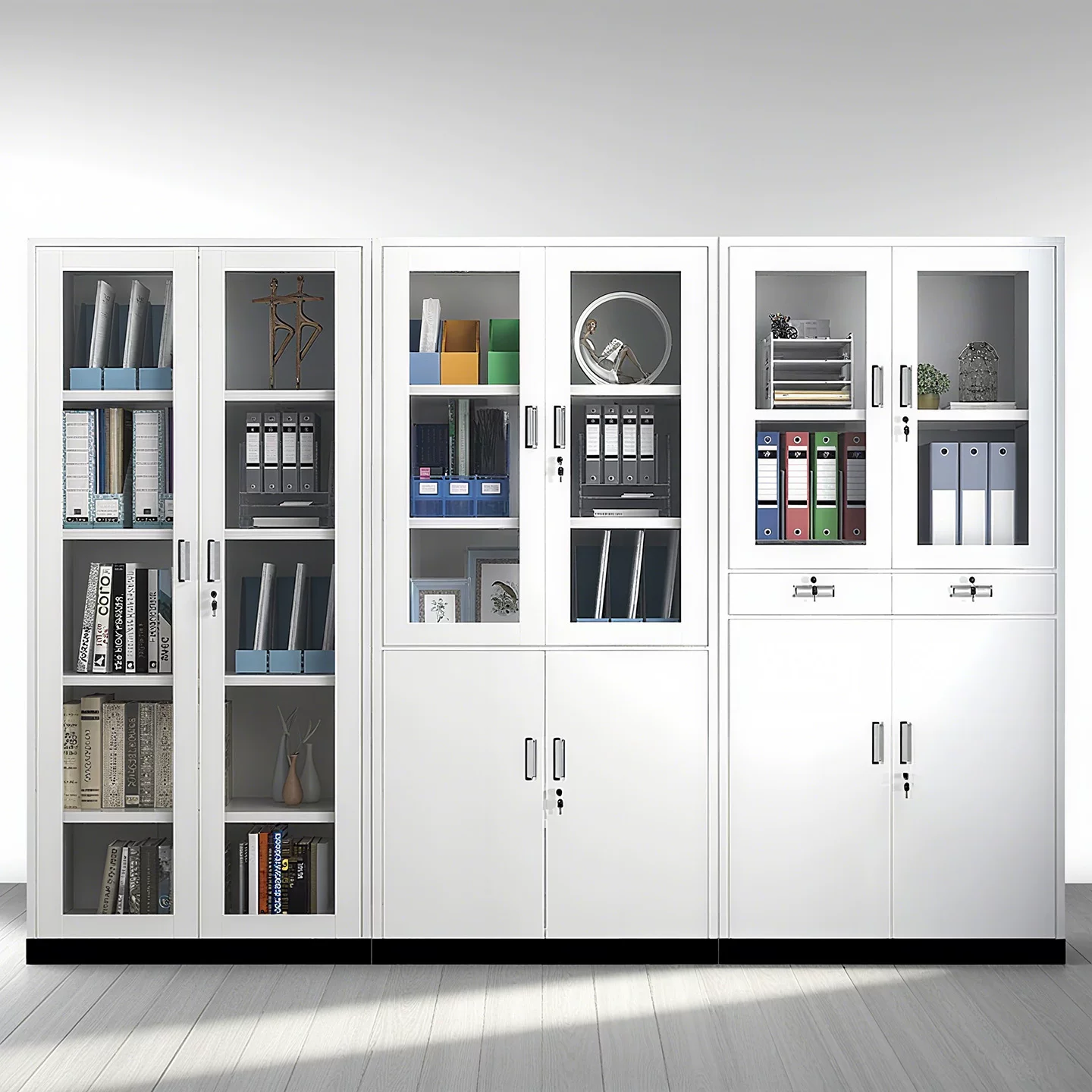 Fireproof Iron Office Cabinet Durable Metal File Cabinet Office Storage Cabinet Steel Filing Cabinet with Safety Locker