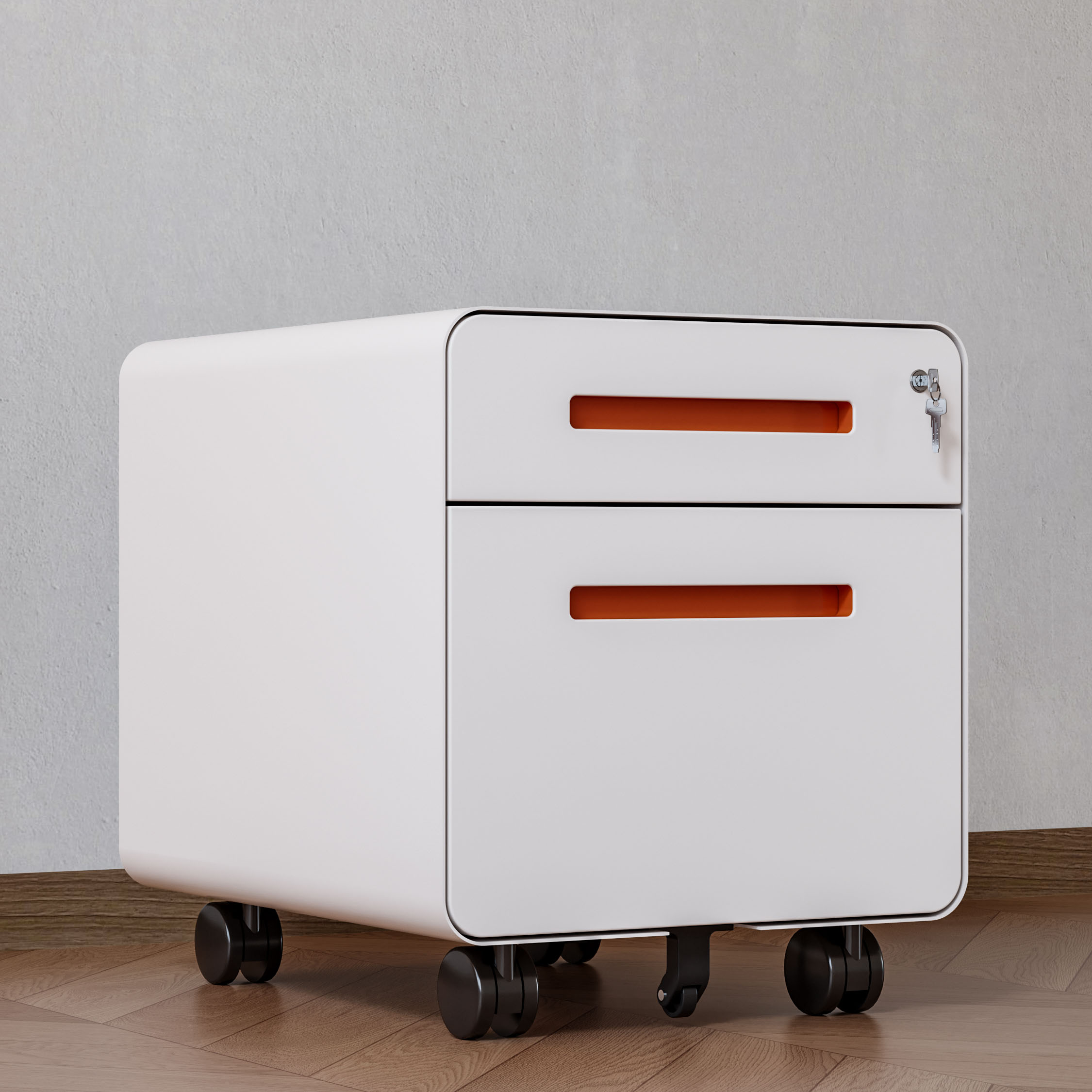 Factory Direct Steel Iron Office Computer Desk Staff Finance Movable Activity Cabinet