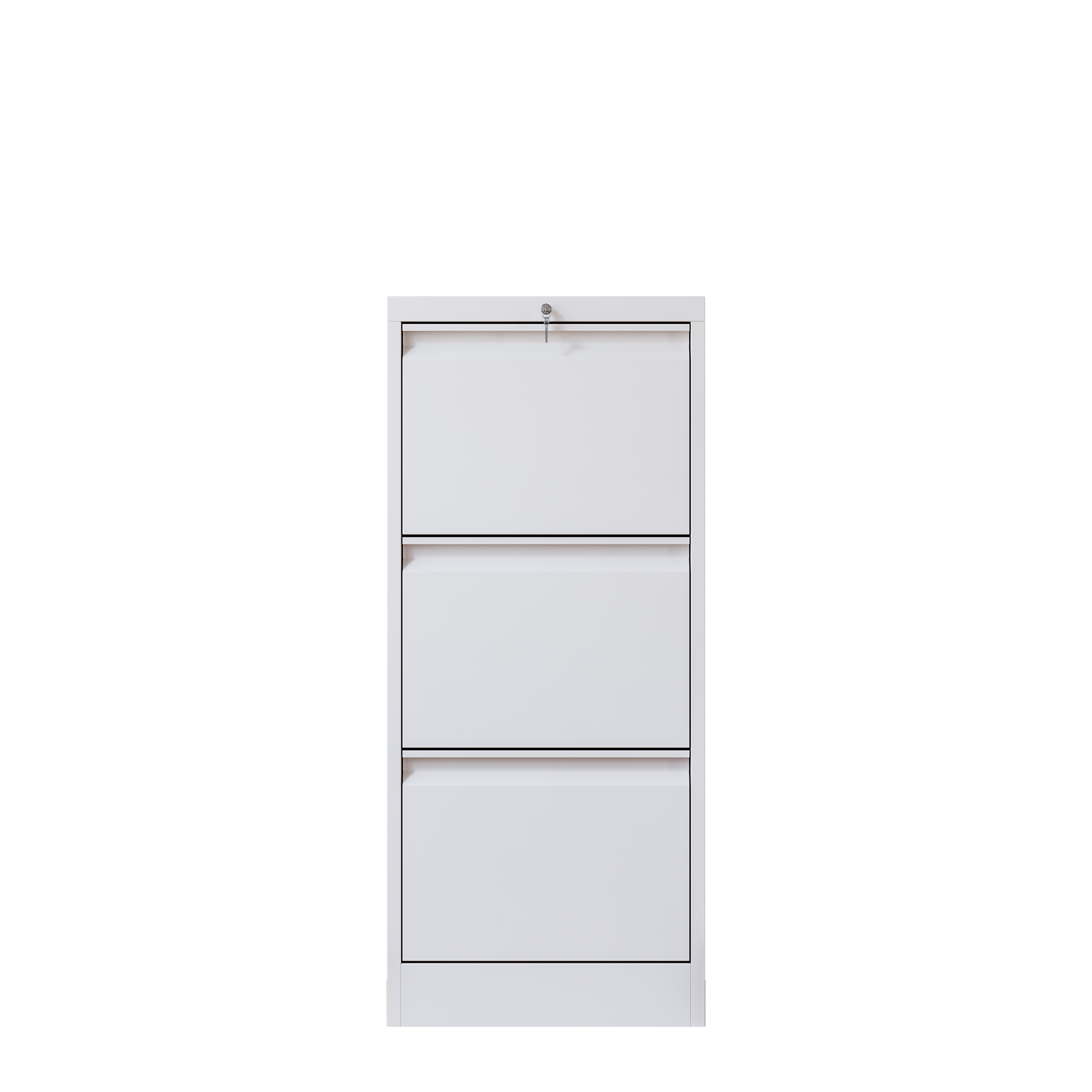 Modular Design White Metal Multiple Drawer Card Box Wide File Cabinet  Lockable