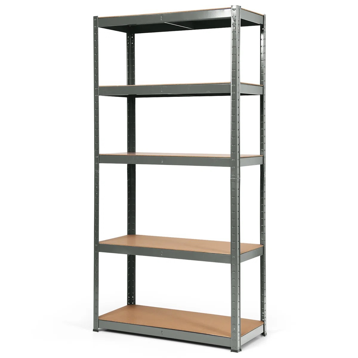 Light Duty Metal Racking Steel MDF Adjustable Shelving 5-Layer Galvanized Shelf Garage Metal Shelves Home Steel Display Shelving