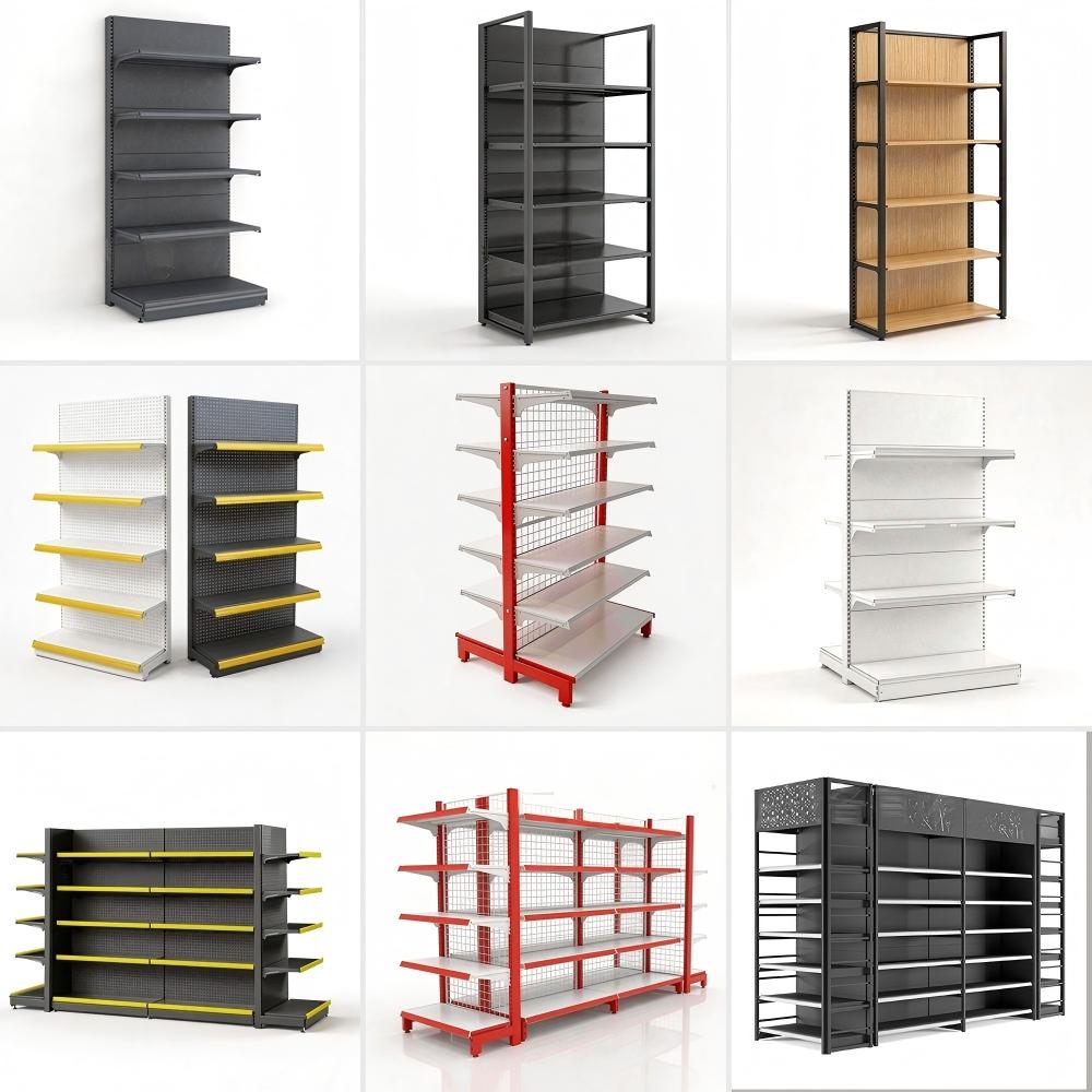 Custom Logo 4 Layers Supermarket Shelves Gondola Supermarket Equipment Shelf Chewing Gum Shelves Retail Toothbrush Display Racks
