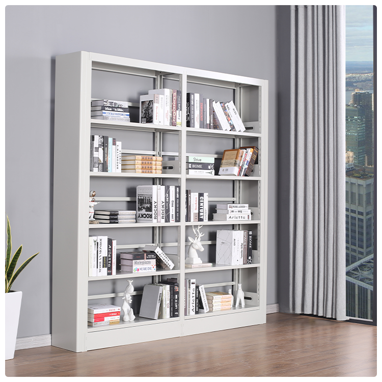 Modern Metal Library Bookcase-Durable Eco-Friendly Luyuan Brand for Hospital School Workshop & Commercial Spaces