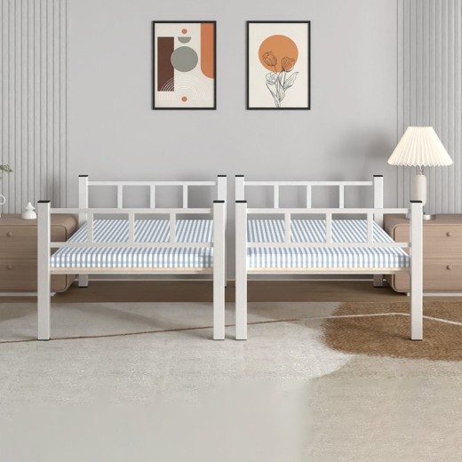 Modern Metal Frame Bunk Bed for Adults Dormitory Bed Apartment Use Commercial Furniture with Simple Design