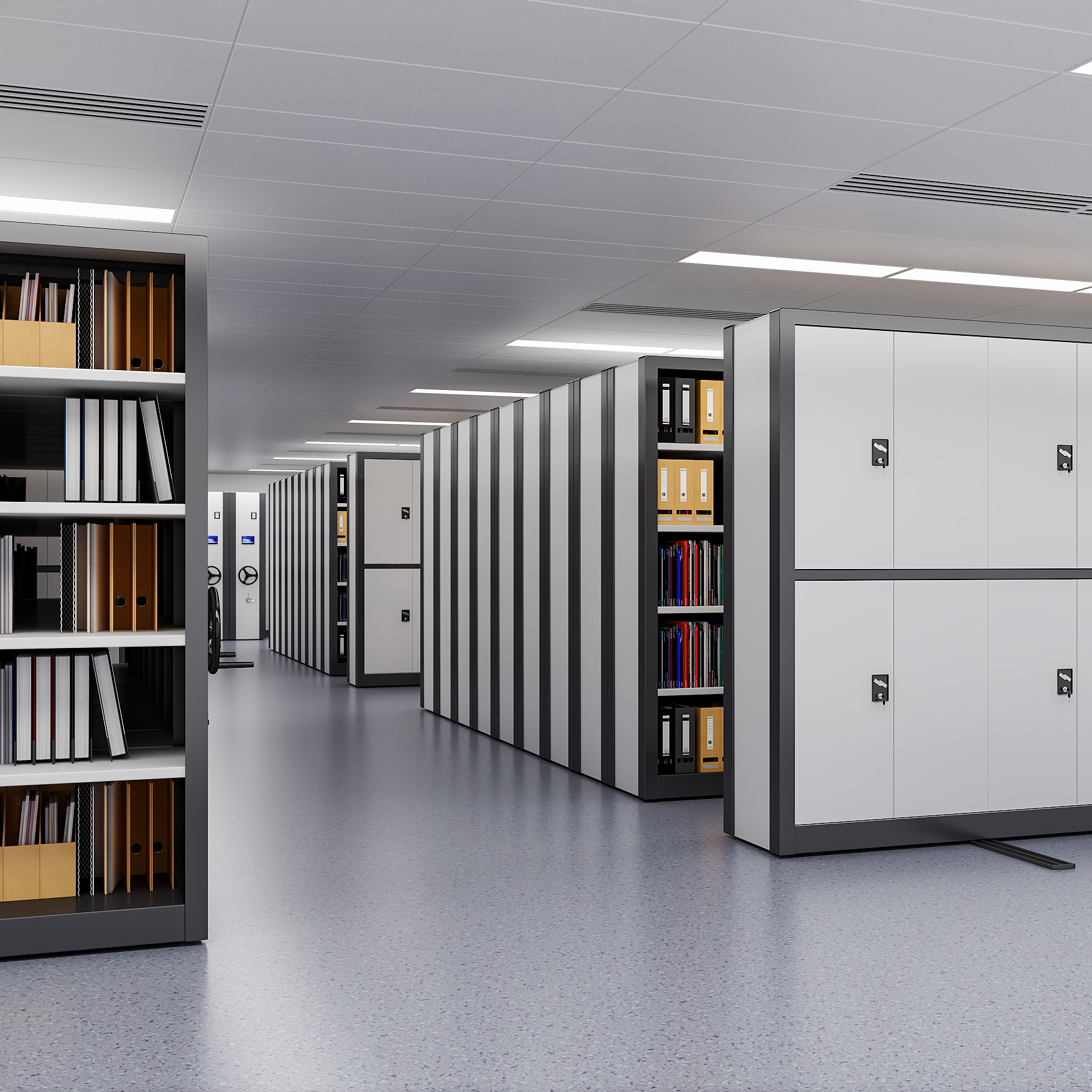 School  Movable  Metal Compact Shelving  Hospital Storage Steel Filing Cabinet Mobile Archive Electric Dense Cabinet