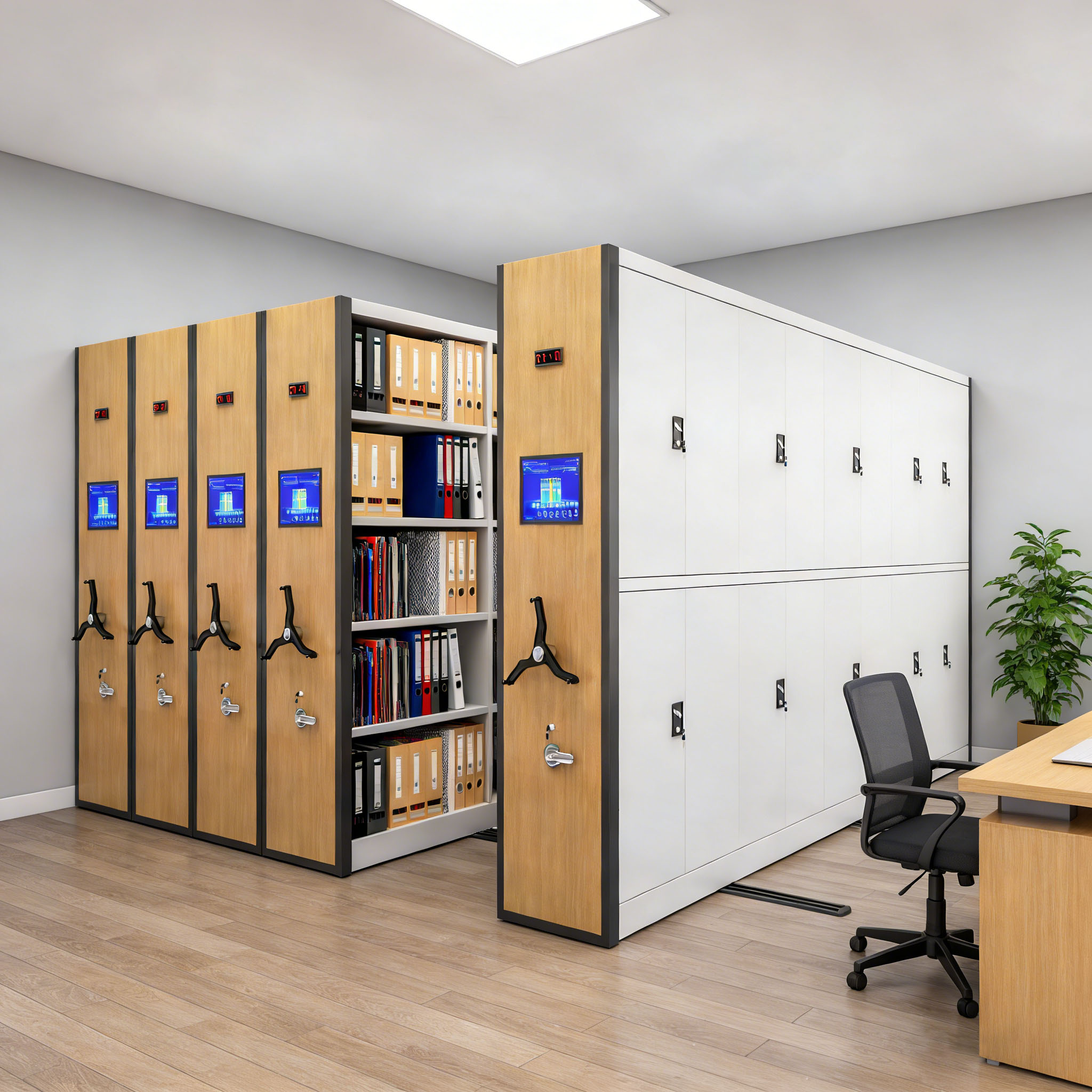 Steel Movable Archive Shelves Mobile Storage Shelving Roller Racking Cabinet Compact Storage Shelving Dense Ark Mobile Shelving