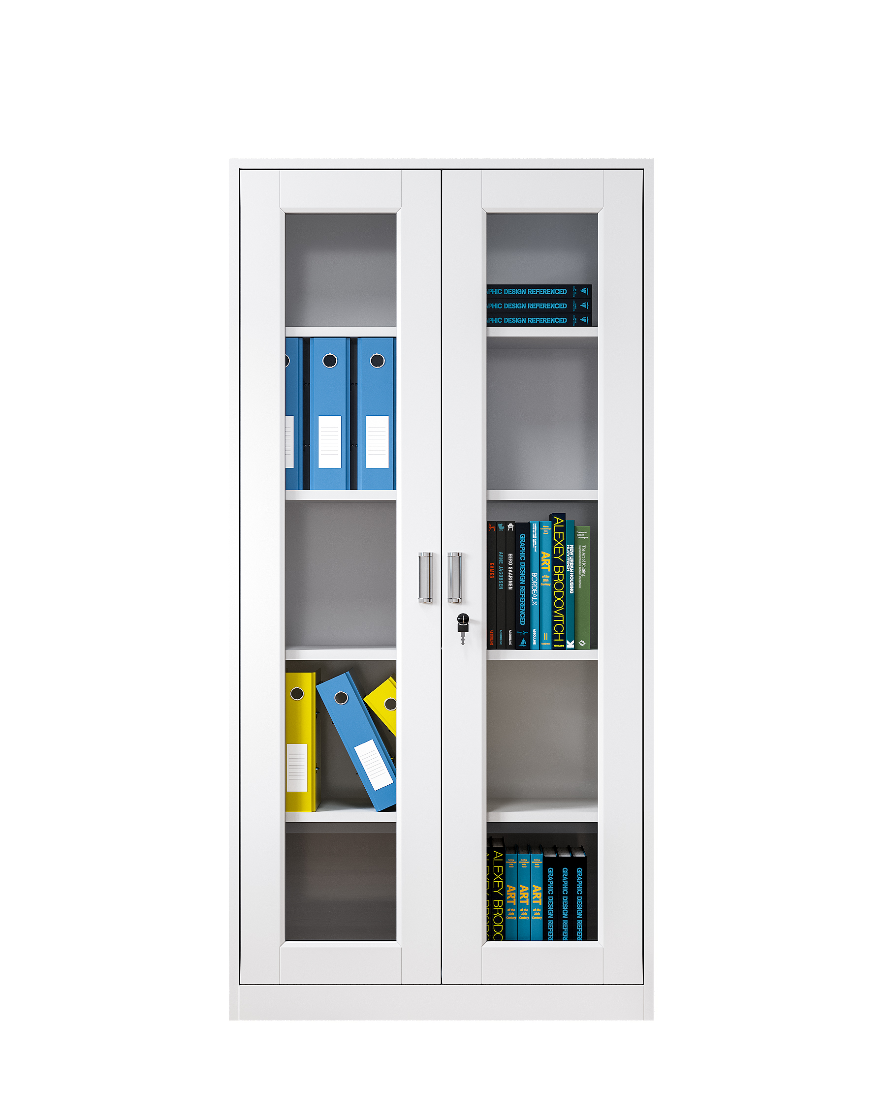 2 Door Metal Storage Cabinet Steel Tall Filing Cabinet with Adjustable Shelves,Steel Locker for Warehouse Garage Home Office