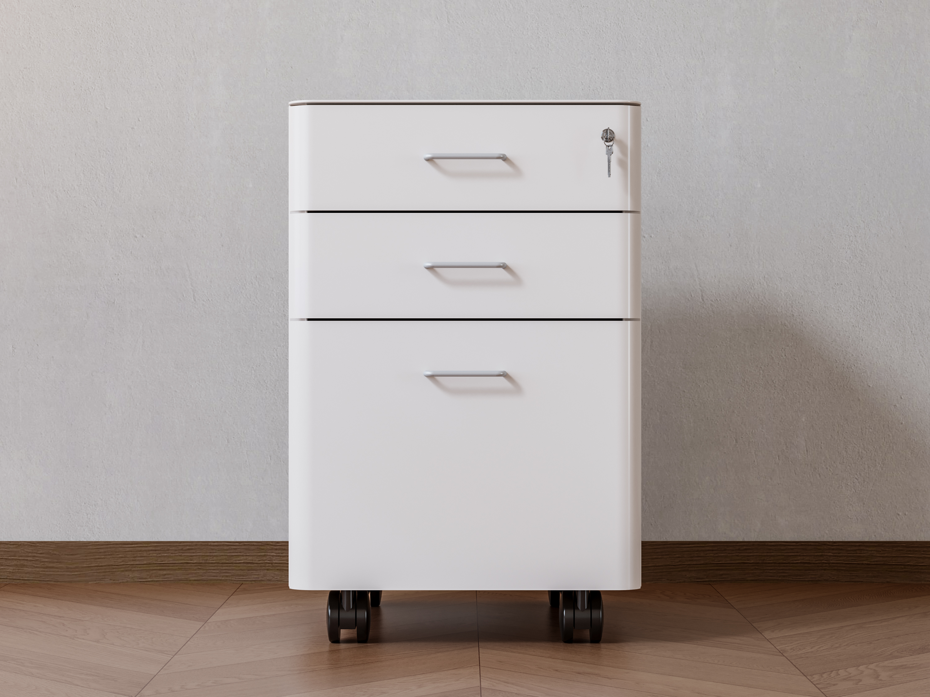 Modern Versatile Mobile Office Pedestal Steel Filing Cabinet with Efficient Storage for Organized Workspace