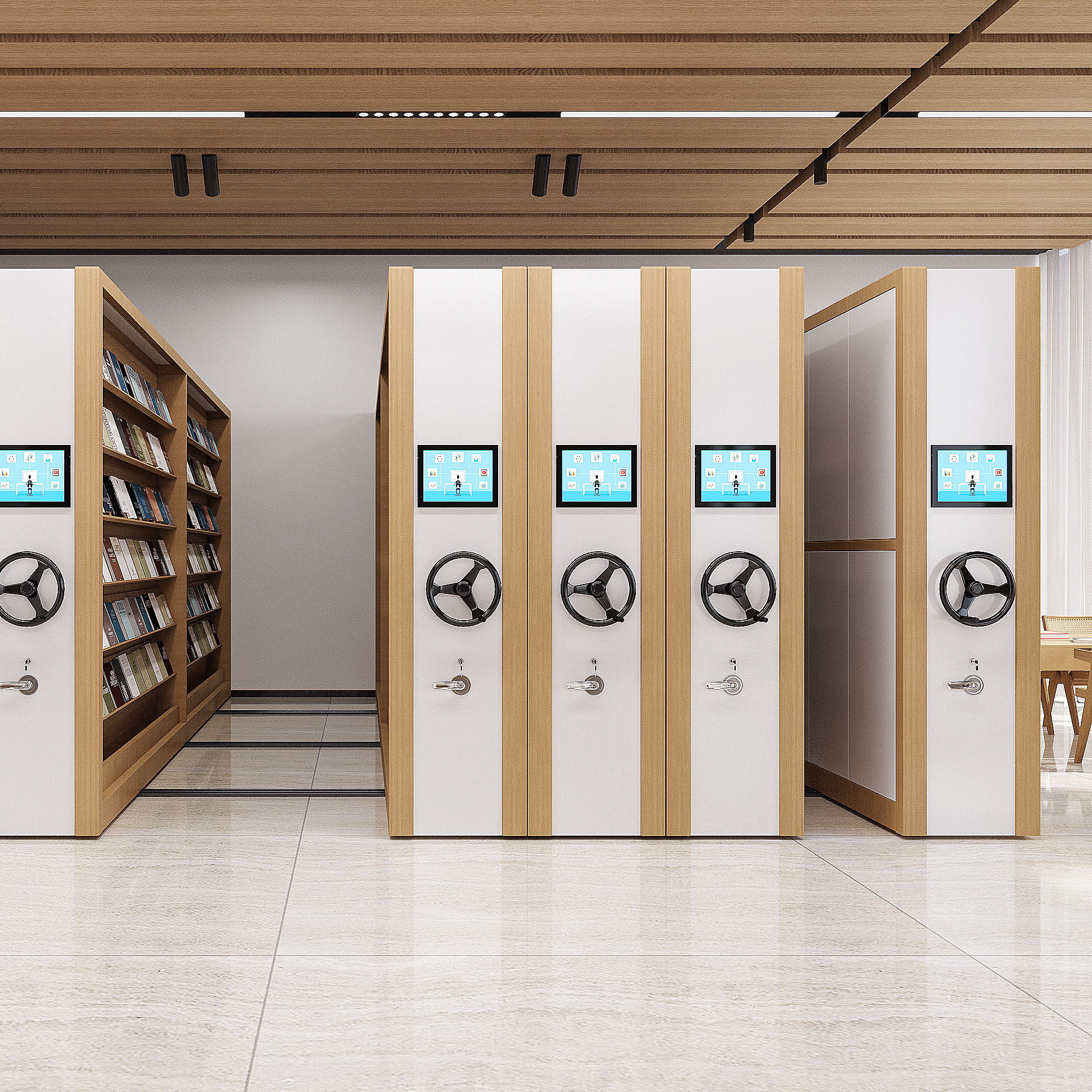 High Density Mobile Shelving Roller Racking System for Efficient Archive Storage and Organization