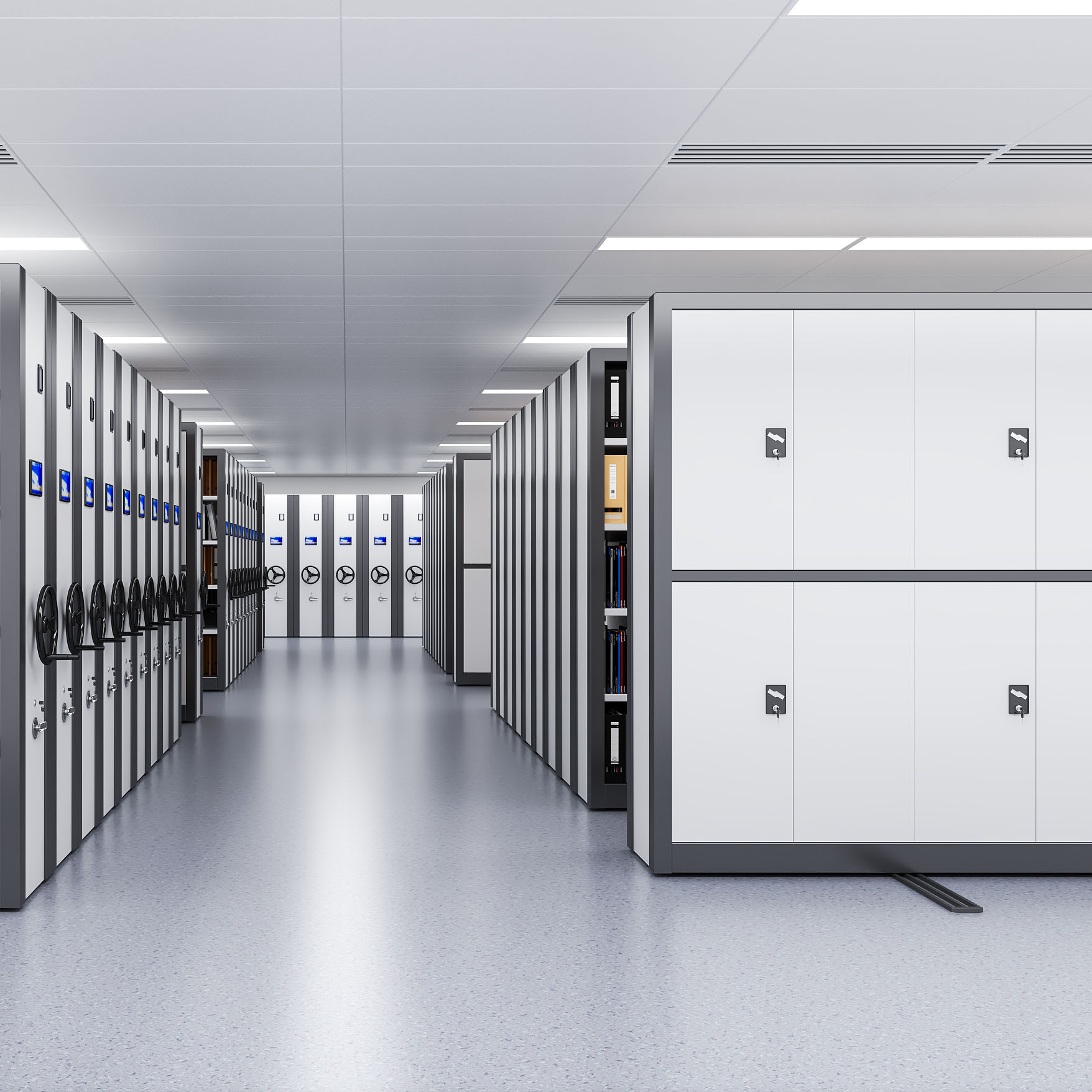 School  Movable  Metal Compact Shelving  Hospital Storage Steel Filing Cabinet Mobile Archive Electric Dense Cabinet