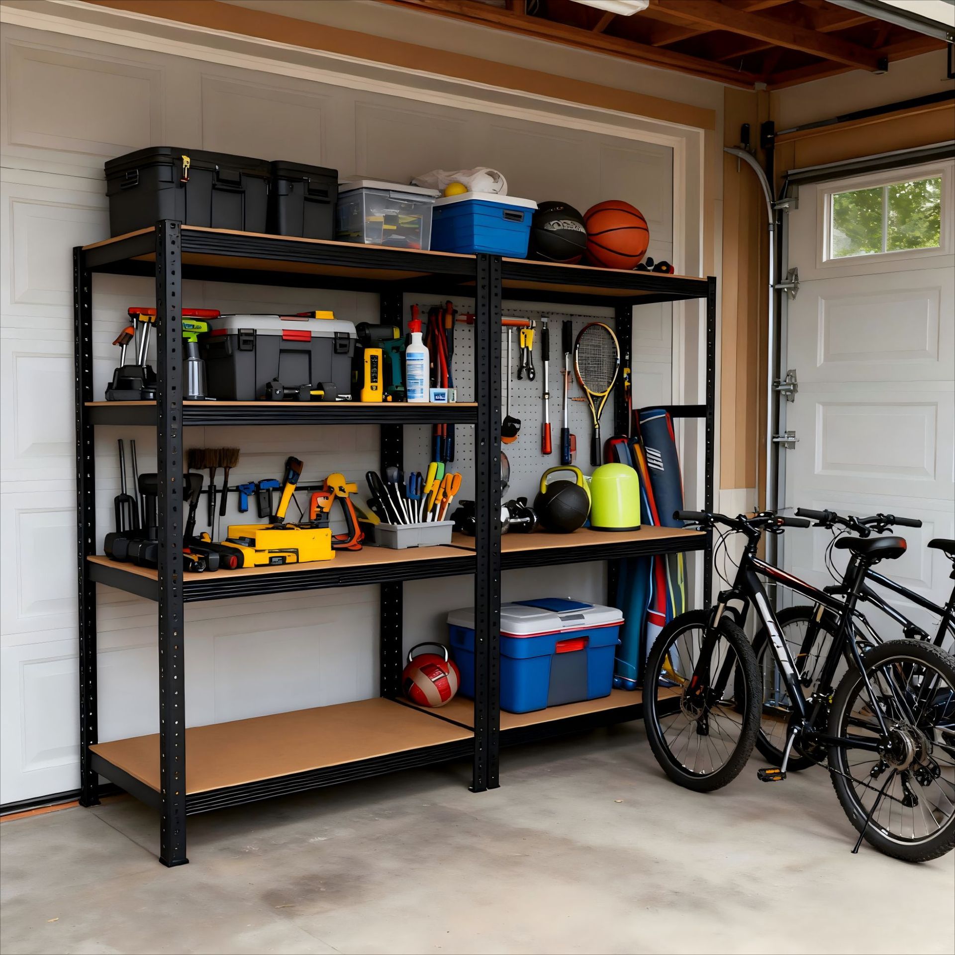 Kitchenware Adjustable Storage Shelves Garage Storage Shelves Light Duty Shelving Galvanized Shelf 5-Tier Boltless Racking