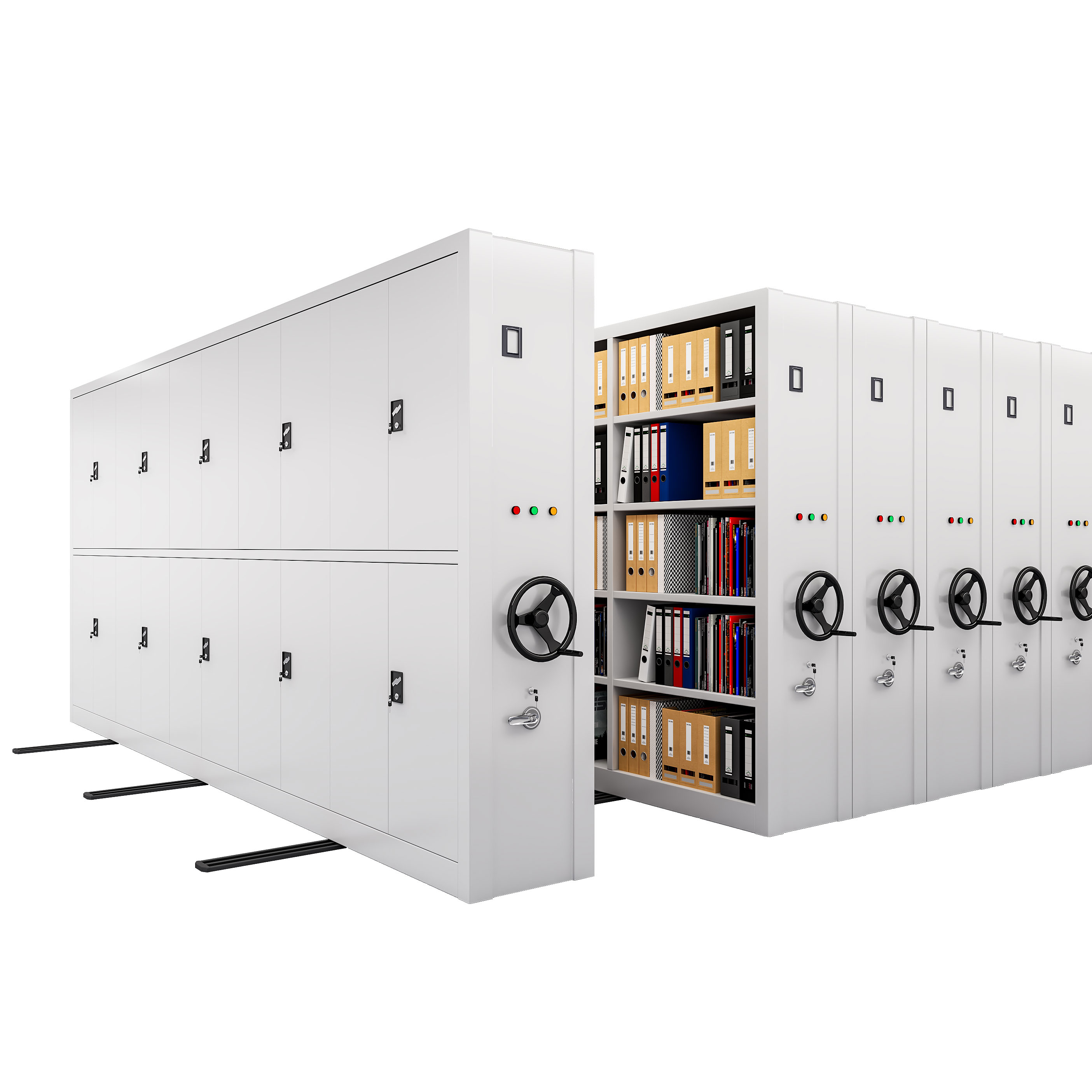 Modern Modular Large Capacity Library Book Document Steel Compactor Lockable Mobile Shelf System Office Furniture File Cabinet