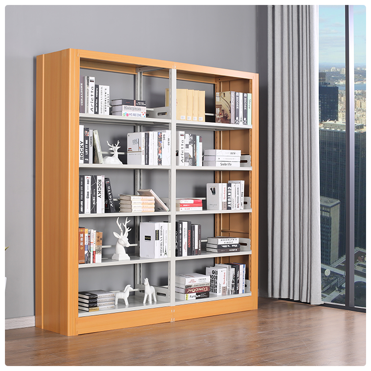 Modern Metal Library Bookcase-Durable Eco-Friendly Luyuan Brand for Hospital School Workshop & Commercial Spaces